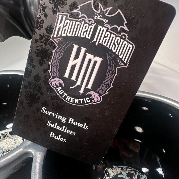 Disney Parks Haunted Mansion Serving Bowls Saladiers Gargoyle Candy Ceramic - Picture 11 of 16